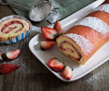 Roulé aux fraises