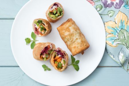 Rouleaux de pâte filo végétariens
