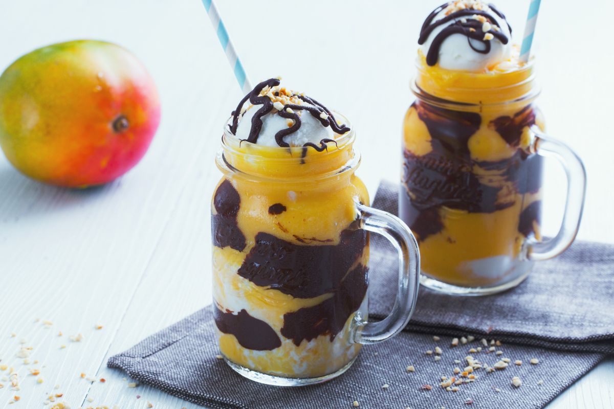 Milkshake mangue et chocolat