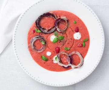 Gaspacho de fruits et légumes d'été