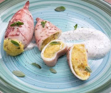 Calmars farcis au four
