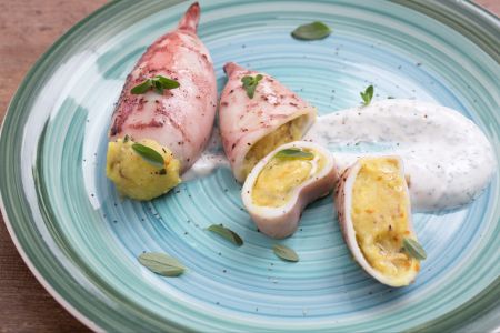 Calmars farcis au four