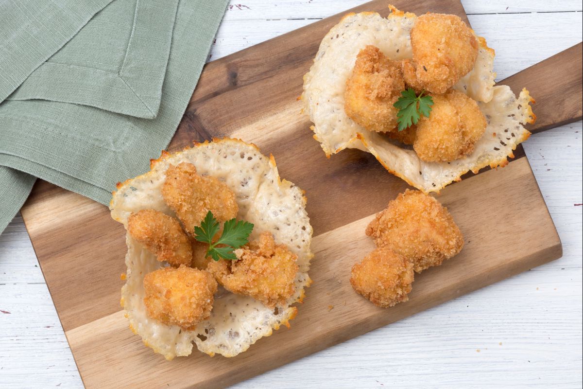 Bouchées de poulet en croûte de parmesan