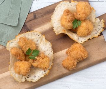 Bouchées de poulet en croûte de parmesan