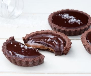 Tartelettes au chocolat et cœur de caramel