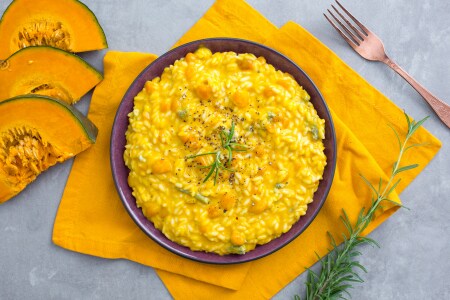 Risotto à la citrouille et au gorgonzola