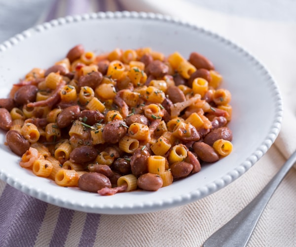 Pâtes et haricots