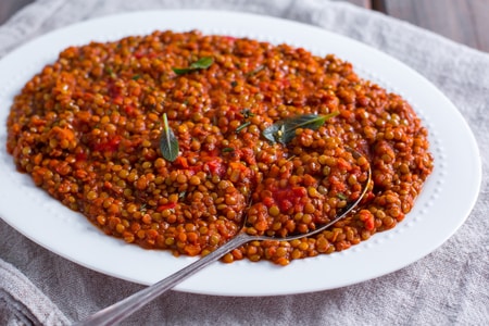 Lentilles mijotées