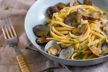 Linguine aux palourdes et bottarga