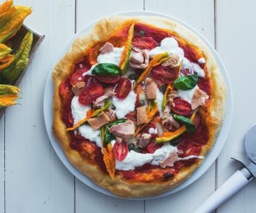 Pizza mer jardin