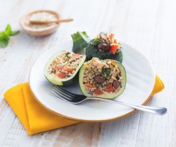 Courgettes farcies aux céréales et quinoa