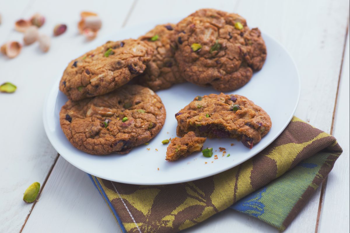 Cookies aux myrtilles et pistaches