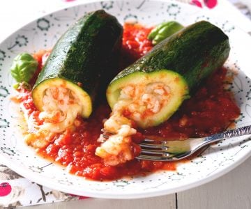 Courgettes farcies au riz