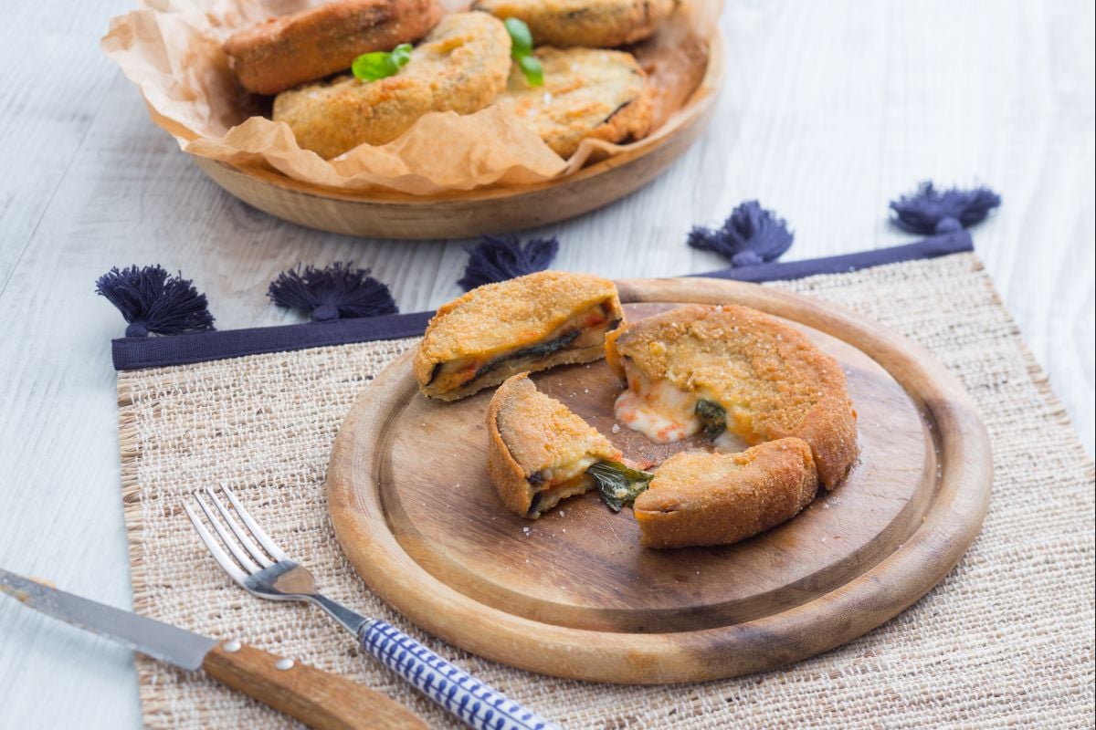 Côtelettes d'aubergines à la parmigiana