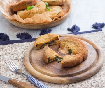Côtelettes d'aubergines à la parmigiana