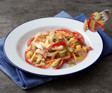 Salade de poulet savoureuse