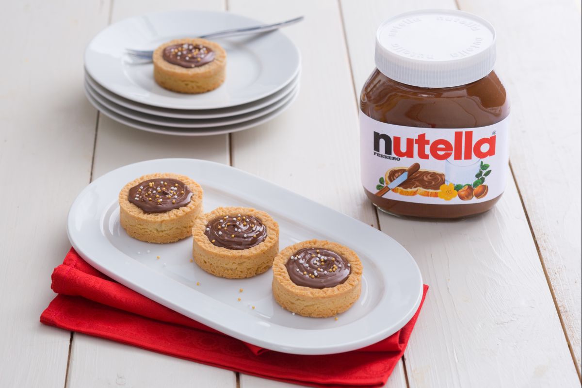 Tartelettes au cœur blanc et Nutella®