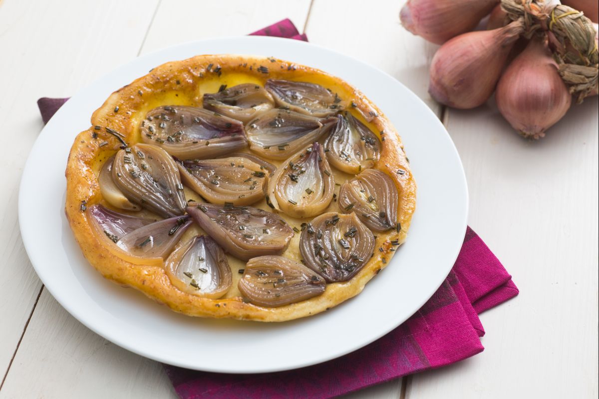 Tatin d'échalotes