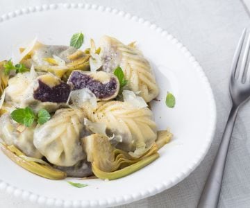 Culurgiones de pommes de terre violettes