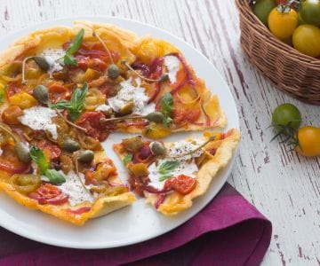 Tatin de tomates cerises et câpres