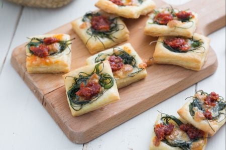 Feuilletés aux agretti et nduja