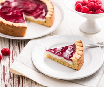 Tarte à la ricotta et confiture