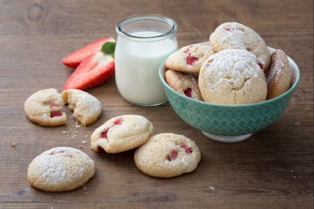 Biscuits moelleux aux fraises