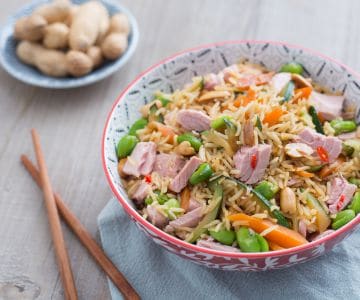 Riz sauté au thon