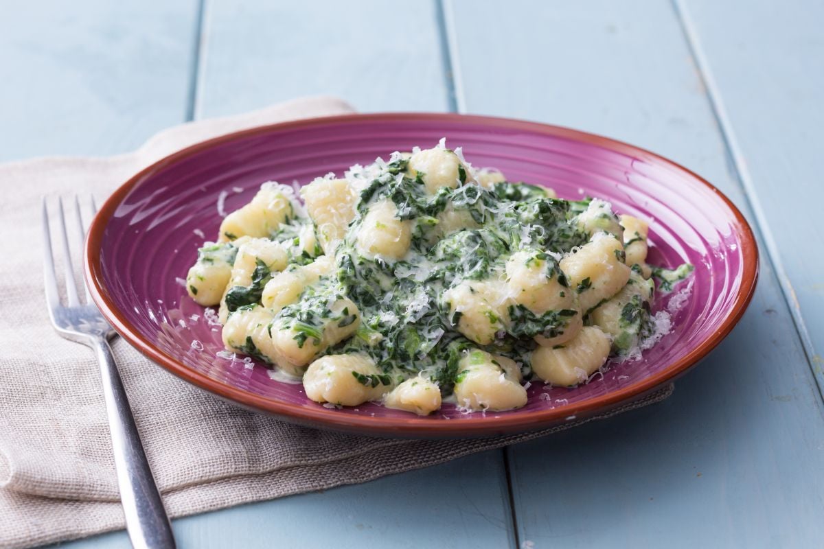 Gnocchi avec stracchino et épinards