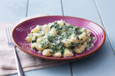 Gnocchi avec stracchino et épinards