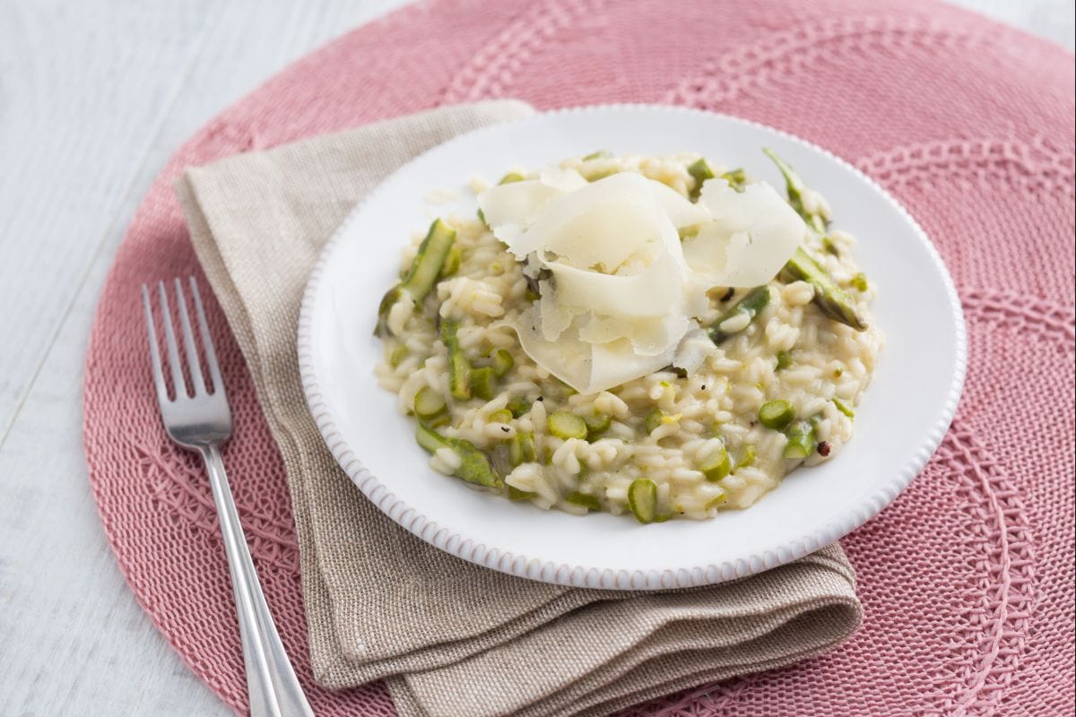 Risotto aux asperges et raspadura