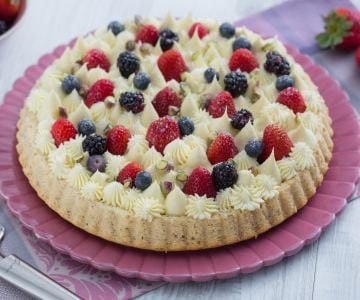 Tarte molle au chocolat blanc