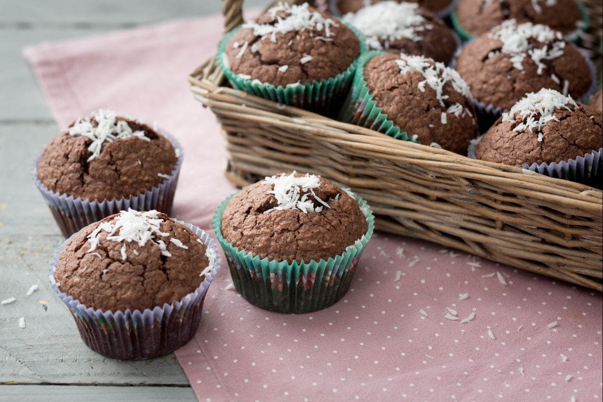 Muffins noix de coco et chocolat