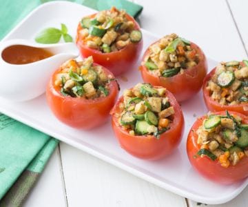 Tomates farcies à la panzanella
