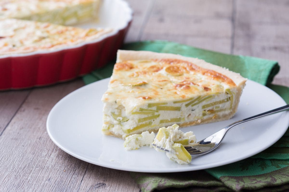 Quiche de courgettes trompette