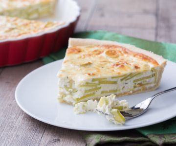 Quiche de courgettes trompette