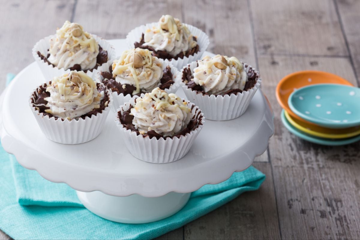 Coupes au chocolat croquantes avec crème au mascarpone