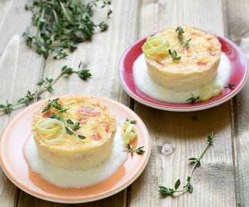 Flan de poivrons et poireaux