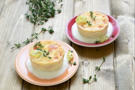 Flan de poivrons et poireaux