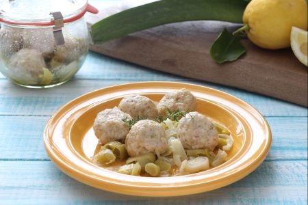 Boulettes de poulet en cuisson sous vide